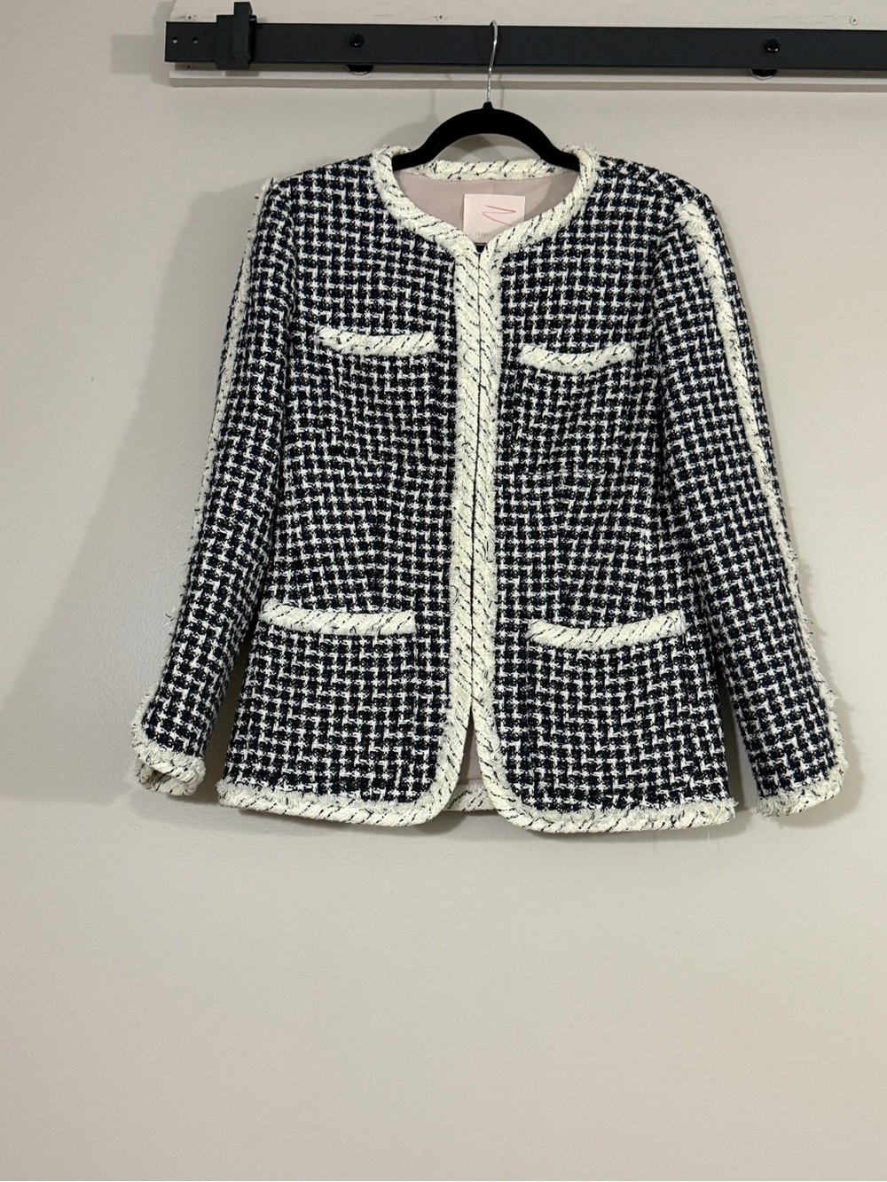 REBECCA TAYLOR Tweed Jacket with Contrast Trim, sz 8
